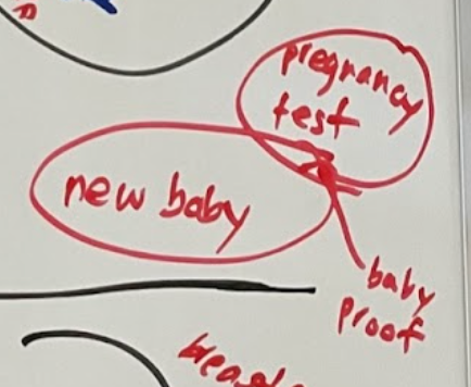 New baby + pregnancy test = baby proof